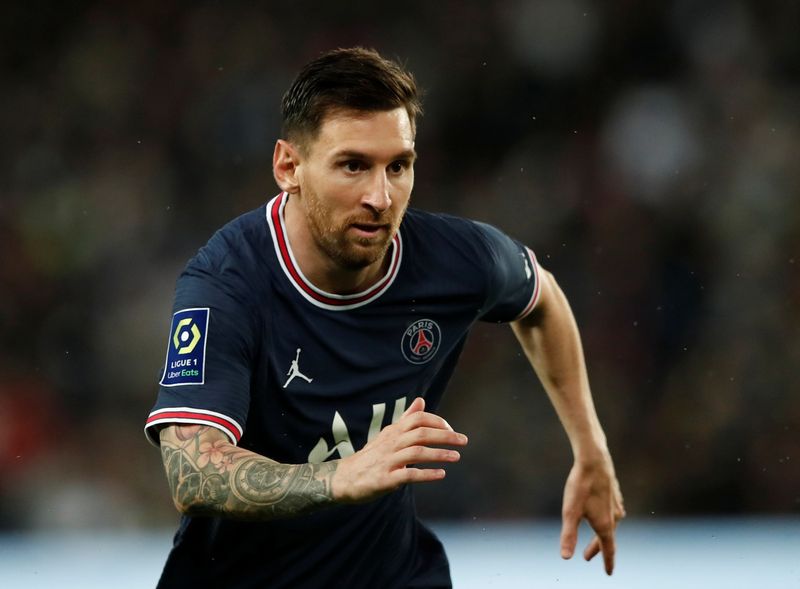 &copy; Reuters. Lionel Messi durante partida do Paris St Germain contra o Lyon pelo Campeonato Francês
19/09/2021 REUTERS/Benoit Tessier