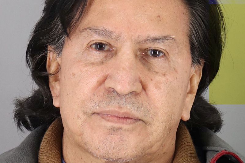&copy; Reuters. FILE PHOTO: Peru's former president Alejandro Toledo Manrique poses in a police booking photo at San Mateo County jail in Redwood City, California, U.S. in this handout photograph released on March 18, 2019. San Mateo County Sheriff's Office/Handout via R