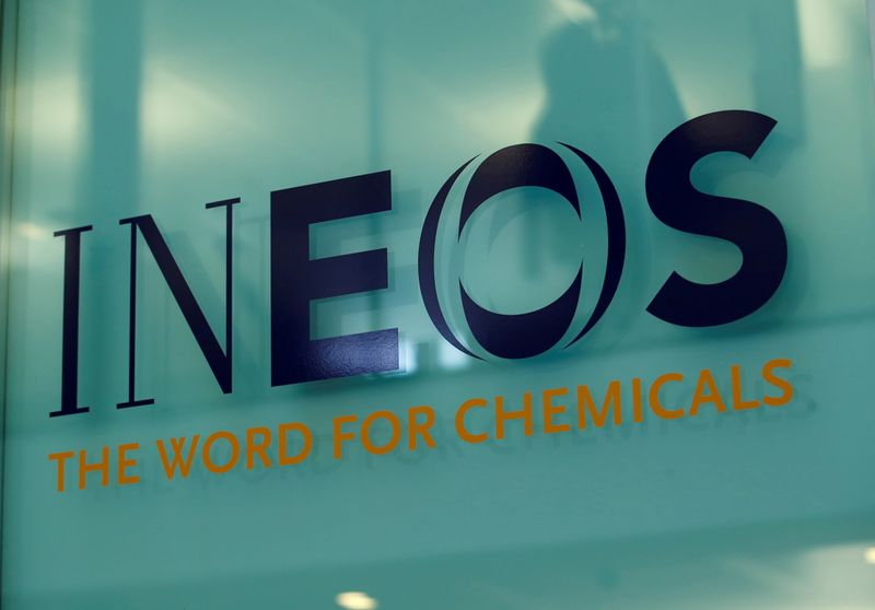 &copy; Reuters. FILE PHOTO: A logo is pictured in the headquarters of INEOS chemicals company during a news conference in Rolle, Switzerland November 13, 2017. REUTERS/Denis Balibouse