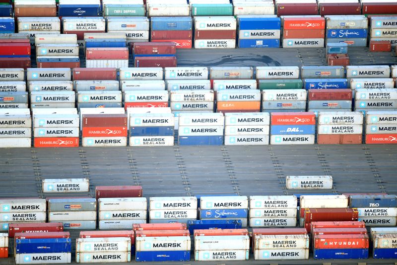 &copy; Reuters. Containers are seen at a terminal in the port of Hamburg, Germany November 14, 2019. REUTERS/Fabian Bimmer