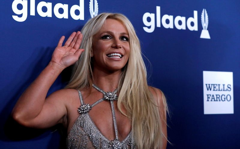 &copy; Reuters. FILE PHOTO: Singer Britney Spears poses at the 29th Annual GLAAD Media Awards in Beverly Hills, California, U.S., April12, 2018. REUTERS/Mario Anzuoni