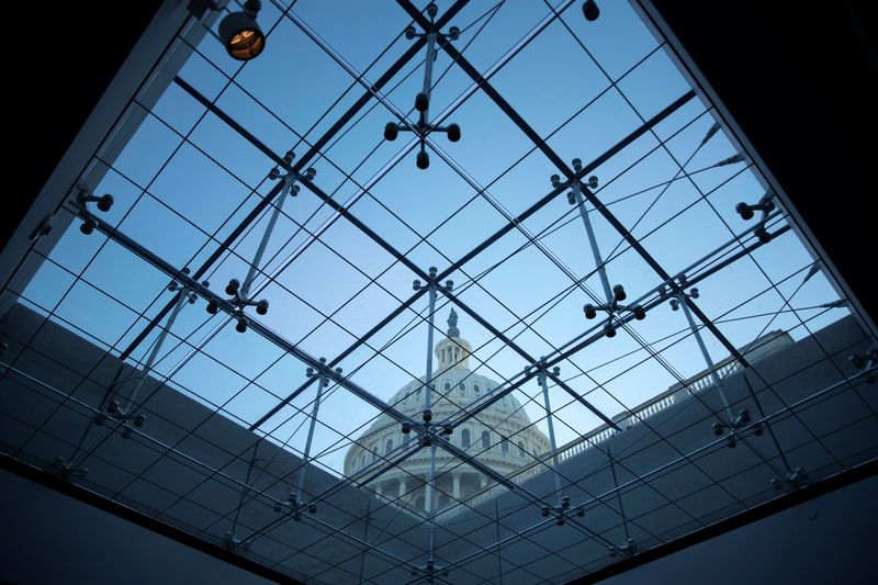 &copy; Reuters. The U.S. Capitol seen through a skylight window at dusk on Capitol Hill in Washington, U.S., September 29, 2021. REUTERS/Tom Brenner