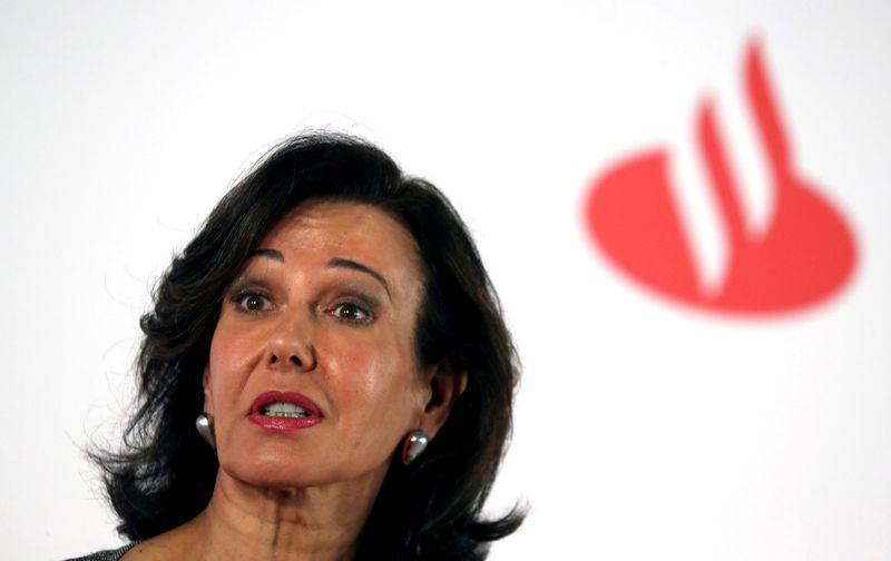 &copy; Reuters. FILE PHOTO: Banco Santander's chairwoman Ana Patricia Botin at bank's headquarters in Boadilla del Monte, outside Madrid, Spain January 30, 2019. REUTERS/Sergio Perez/File Photo