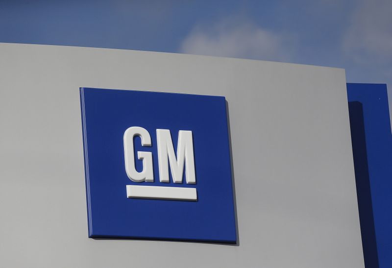 &copy; Reuters. FILE PHOTO: The GM logo is seen at the General Motors Warren Transmission Operations Plant in Warren, Michigan October 26, 2015. REUTERS/Rebecca Cook