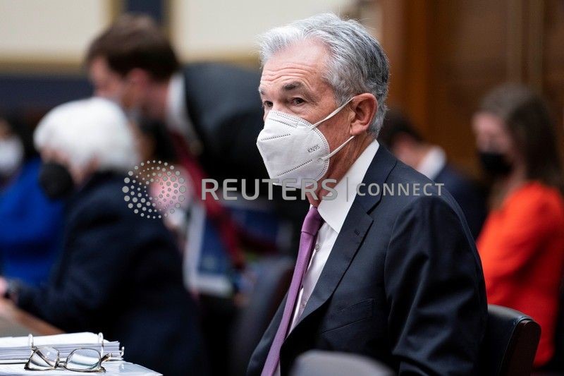 &copy; Reuters. O chair do Federal Reserve, Jerome Powell, no Comitê de Serviços Financeiros da Câmara durante audiência no Capitólio em Washington, EUA, em 30 de setembro de 2021. Sarah Silbiger/Pool via REUTERS