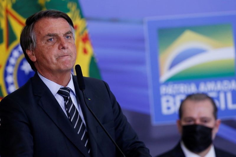 © Reuters. Bolsonaro em cerimônia em Brasília.
14/09/2021 
REUTERS/Adriano Machado