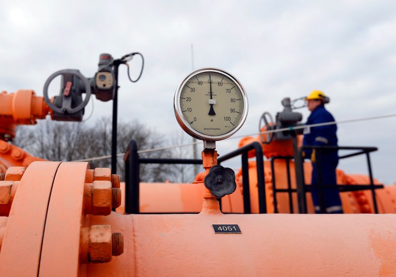 &copy; Reuters. FILE PHOTO: An engineer checks the gas distribution system in Beregdaroc, one of several points where Russian gas crosses into the European Union February 10, 2015. REUTERS/Laszlo Balogh 