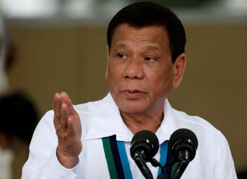 &copy; Reuters. صورة من أرشيف رويترز للرئيس الفلبيني رودريجو دوتيرتي.