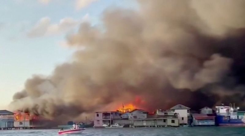 Fire devastates Honduras' Caribbean resort island of Guanaja
