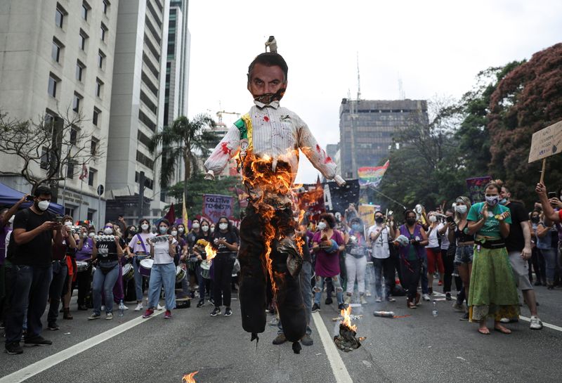 Brazilians demonstrate against Bolsonaro