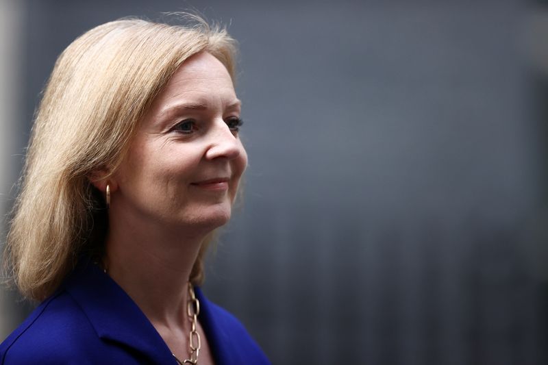 &copy; Reuters. Britain's recently appointed Foreign Secretary Liz Truss walks outside Downing Street in London, Britain, September 15, 2021. REUTERS/Hannah McKay