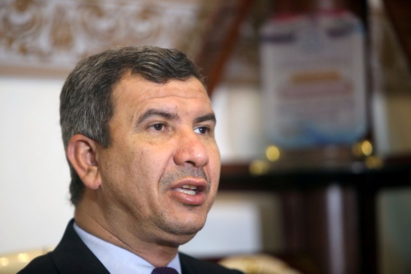 &copy; Reuters. FILE PHOTO: South Oil Company chief Ihsan Abdul Jabbar speaks during an interview with Reuters in Basra, Iraq May 18, 2019. REUTERS/Essam al-Sudani/File Photo
