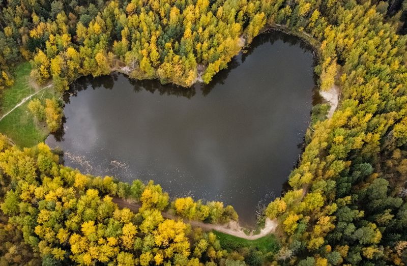 &copy; Reuters. Foto ilustrativa de un lago rodeado de árboles en Balashikha, en la región de Moscú. 
Oct 4, 2021. REUTERS/Maxim Shemetov    
