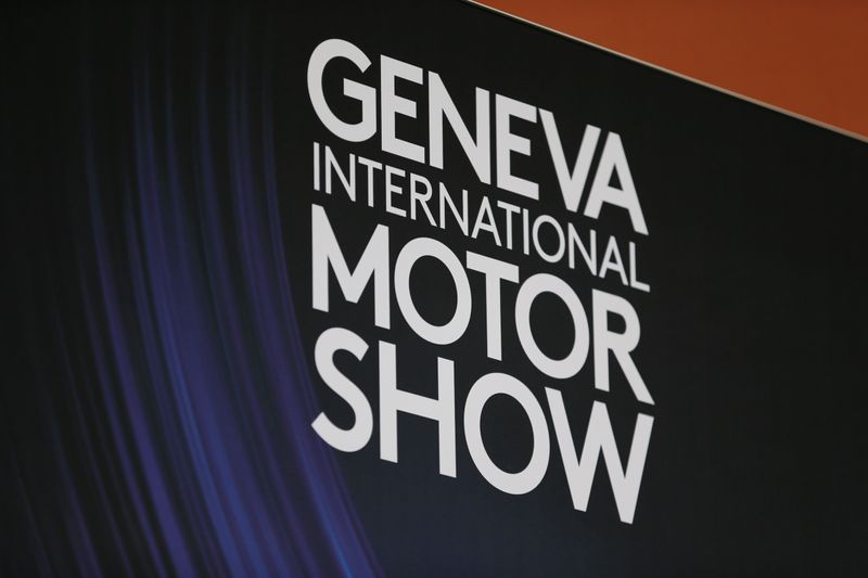 &copy; Reuters. FILE PHOTO: A poster is seen at the Palexpo exhibition centre as the 90th edition of the International Motor Show is cancelled to curb the spread of the coronavirus, in Geneva, Switzerland, February 28, 2020. REUTERS/Pierre Albouy