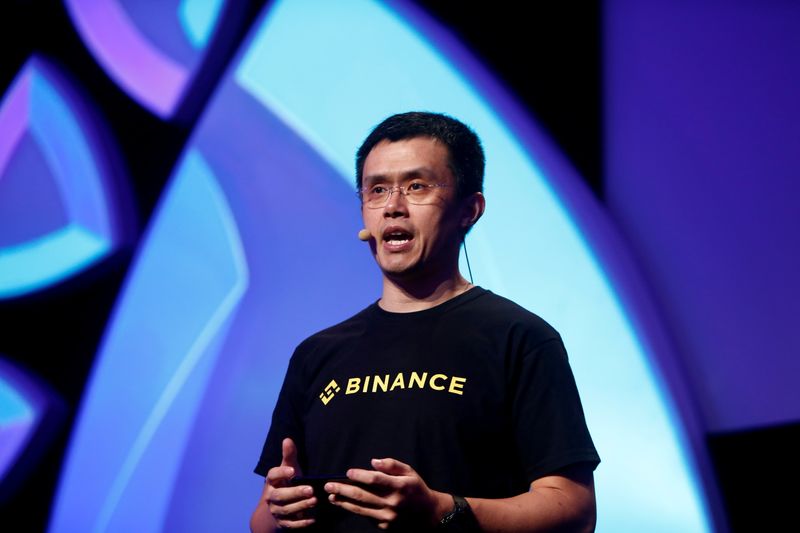 &copy; Reuters. FILE PHOTO: Changpeng Zhao, CEO of Binance, speaks at the Delta Summit, Malta's official Blockchain and Digital Innovation event promoting cryptocurrency, in St Julian's, Malta October 4, 2018. REUTERS/Darrin Zammit Lupi/File Photo