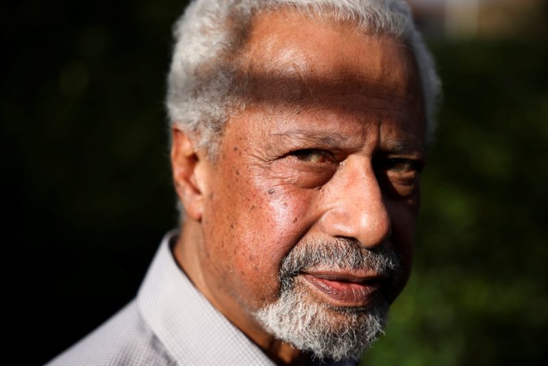 &copy; Reuters. Tanzanian novelist Abdulrazak Gurnah who won the 2021 Noble Prize in Literature, poses for the media at his home in Kent, Britain, October 7, 2021. REUTERS/Henry Nicholls