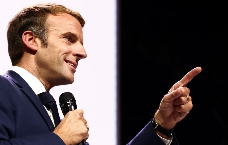 &copy; Reuters. Emmanuel Macron a lancé samedi un appel en faveur de l'abolition universelle de la peine de mort, "combat de civilisation". /Photo prise le 8 octobre 2021/REUTERS/Sarah Meyssonnier