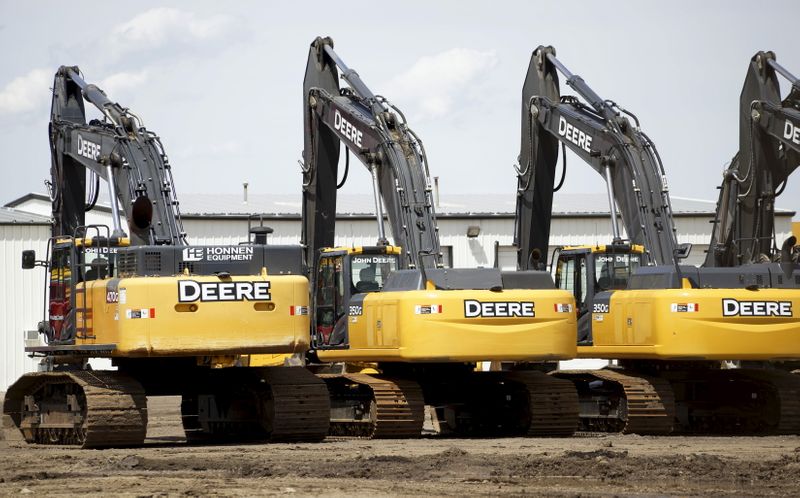 &copy; Reuters. FILE PHOTO: Equipment for sale is seen at a John Deere dealer in Denver May 14, 2015. REUTERS/Rick Wilking