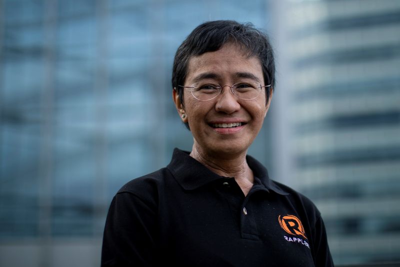 &copy; Reuters. FILE PHOTO: Filipino journalist and Rappler CEO Maria Ressa, one of 2021 Nobel Peace Prize winners, poses for a portrait in Taguig City, Metro Manila, Philippines, October 9, 2021. REUTERS/Eloisa Lopez