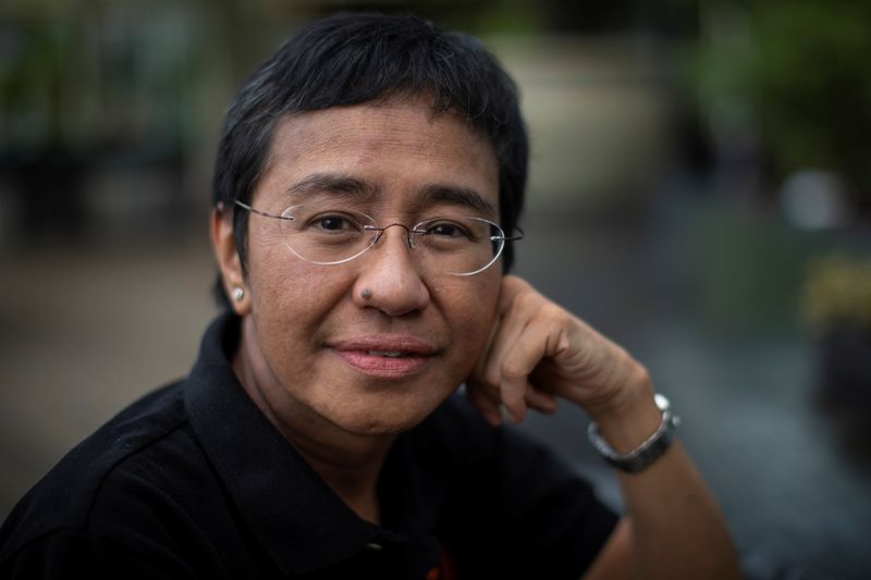 &copy; Reuters. Filipino journalist and Rappler CEO Maria Ressa, one of 2021 Nobel Peace Prize winners, speaks during an interview in Taguig City, Metro Manila, Philippines, October 9, 2021. REUTERS/Eloisa Lopez