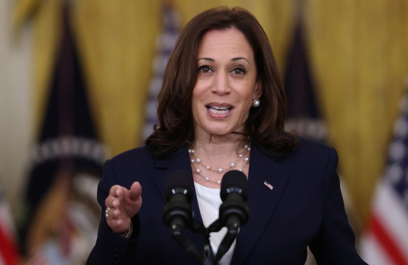 &copy; Reuters. Vice-presidente dos EUA, Kamala Harris. 10/08/2021. REUTERS/Evelyn Hockstein