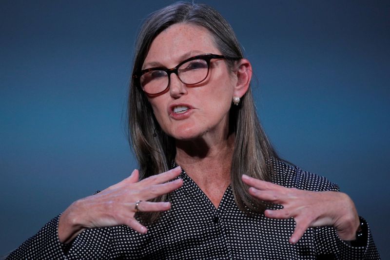 &copy; Reuters. FILE PHOTO: Cathie Wood, founder and CEO of ARK Investment Management LLC, speaks during the Skybridge Capital SALT New York 2021 conference in New York City, U.S., September 13, 2021.  REUTERS/Brendan McDermid/File Photo