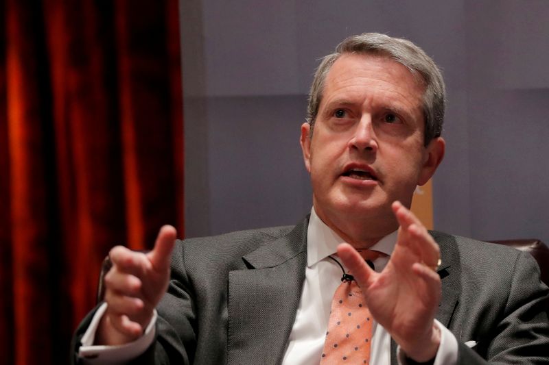 &copy; Reuters. FILE PHOTO: Financial Stability Board chair and Federal Reserve Vice Chairman for Supervision Randal Quarles addresses the Economic Club of New York in New York City, U.S., October 18, 2018. REUTERS/Brendan McDermid/File Photo