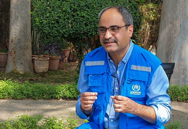 &copy; Reuters. بابار بالوش المتحدث باسم المفوضية السامية للأمم المتحدة لشؤون اللاجئين يتحدث خلال مقابلة مع رويترز في إسلام أباد يوم 9 أكتوبر تشرين الأول 202