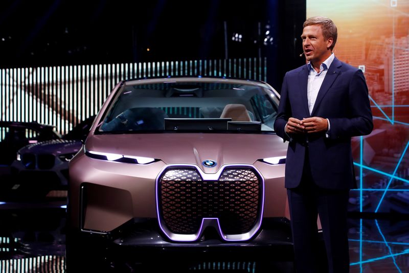 &copy; Reuters. FILE PHOTO: BMW German luxury carmaker new CEO Oliver Zipse, speaks at the 2019 Frankfurt Motor Show (IAA) in Frankfurt, Germany. September 10, 2019. REUTERS/Wolfgang Rattay/File Photo