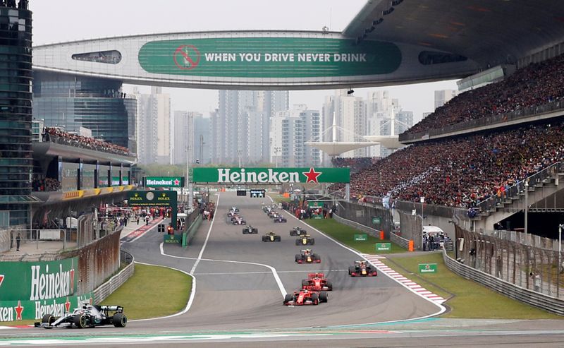 &copy; Reuters. FOTO DE ARCHIVO: Vista general antes del Gran Premio de China de F1. Shanghai International Circuit, Shanghai, China.14 abril 2019     REUTERS/Aly Song