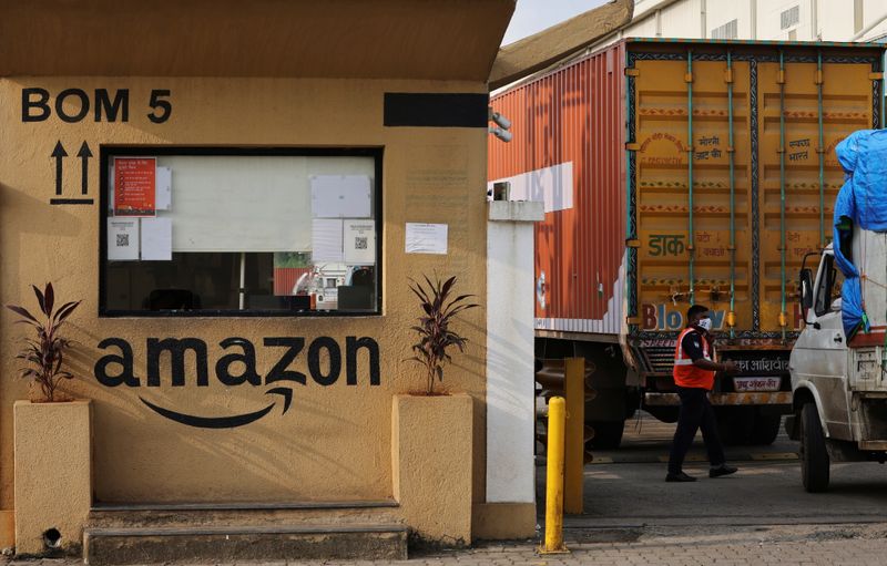 &copy; Reuters. Depósito da Amazon em Mumbai, Índia
1/10/2021REUTERS/Francis Mascarenhas