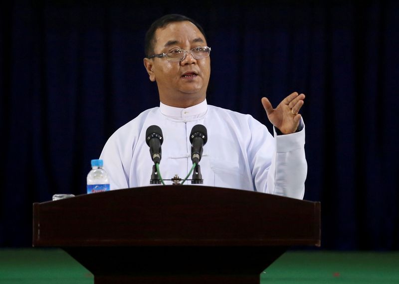 &copy; Reuters. صورة من أرشيف رويترز لزاو مين تون المتحدث باسم الحكومة العسكرية في ميانمار.