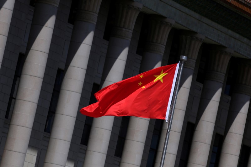 &copy; Reuters. Bandeira da China em Pequim
27/05/2019
REUTERS/Jason Lee
