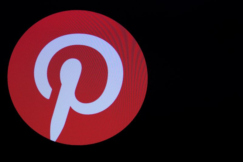 &copy; Reuters. FILE PHOTO: Screens display the company logo for Pinterest Inc. during the company's IPO on the front of the New York Stock Exchange (NYSE) in New York, U.S., April 18, 2019. REUTERS/Brendan McDermid