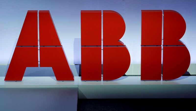 &copy; Reuters. The logo of Swiss power technology and automation group ABB is seen during the company's annual news conference in Zurich, Switzerland February 28, 2019. REUTERS/Arnd Wiegmann