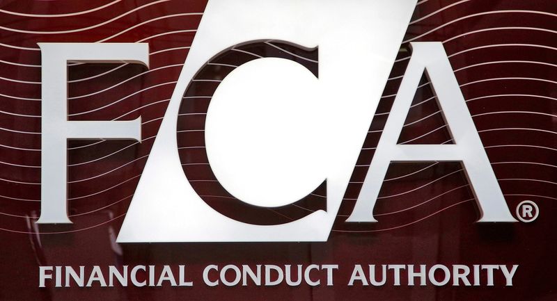 &copy; Reuters. FILE PHOTO: The logo of the Financial Conduct Authority (FCA) is seen at the agency's headquarters in the Canary Wharf business district of London April 1, 2013. REUTERS/Chris Helgren/File Photo