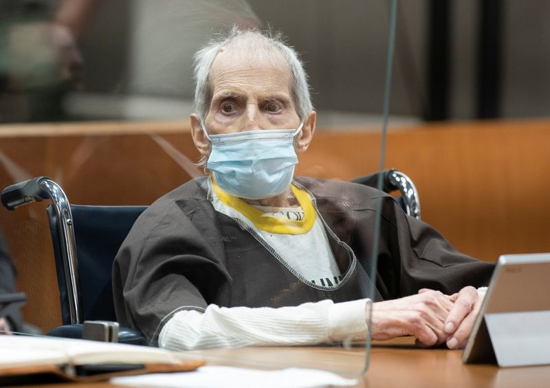 &copy; Reuters. FILE PHOTO: Robert Durst appears in court as he was sentenced to life without possibility of parole for the killing of Susan Berman, at Airport Courthouse, in Los Angeles, California, U.S., October 14, 2021. Myung J. Chun/Pool via REUTERS