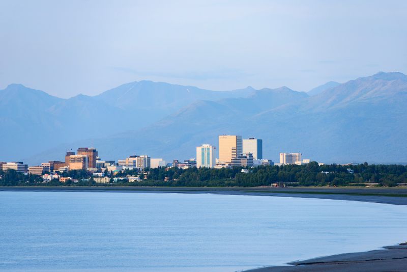 &copy; Reuters. Downtown Anchorage sits on a coastal plane between Cook Inlet and the Chugach Mountains, in Alaska, June 24, 2015. REUTERS/Mark Meyer/Files