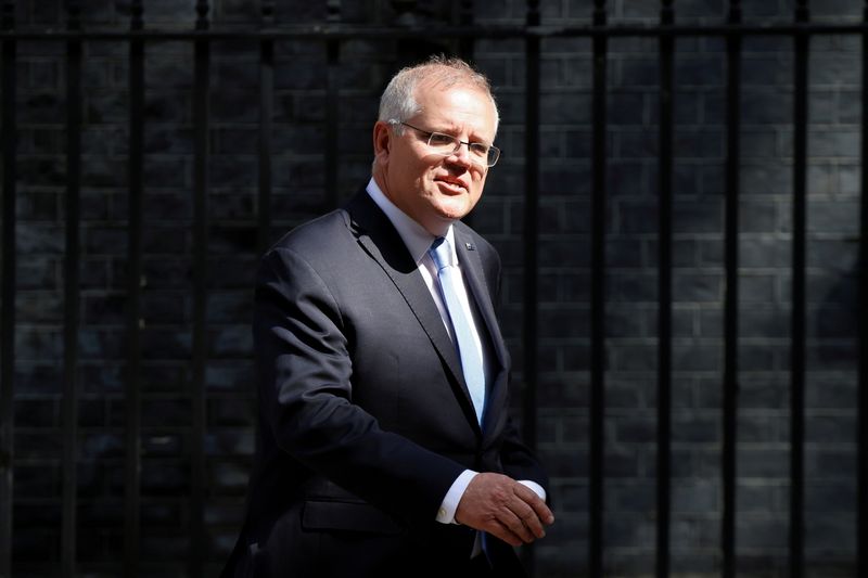 &copy; Reuters. 　１０月２６日、オーストラリアのモリソン首相（写真）は、二酸化炭素（ＣＯ２）の排出量を２０５０年までに実質ゼロにすることを目指すと表明した。写真はロンドンで６月撮影（２０
