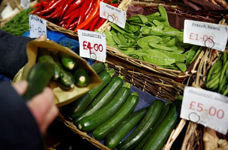 &copy; Reuters. FILE PHOTO: Courgettes are seen for sale at a vegetable market, in London, Britain February 3, 2017. REUTERS/Peter Nicholls/File Photo  