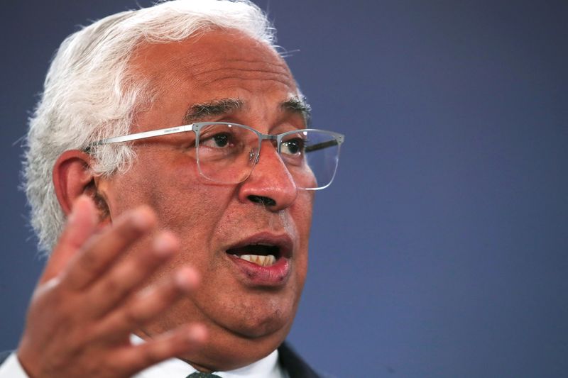 &copy; Reuters. FILE PHOTO: Portuguese Prime Minister Antonio Costa speaks during a media conference at an EU summit in Porto, Portugal May 8, 2021. Luis Vieira/Pool via REUTERS/File Photo