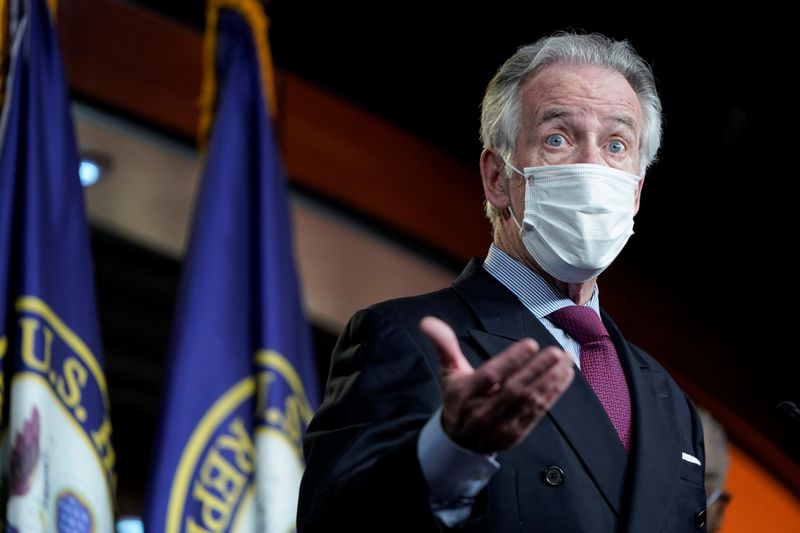 &copy; Reuters. FILE PHOTO: U.S. House Ways and Means Committee Chairman Richard Neal (D-MA) speaks to reporters as House Democrats hold a news conference ahead of the final House passage of the Biden administration's $1.9 trillion coronavirus disease (COVID-19) relief b
