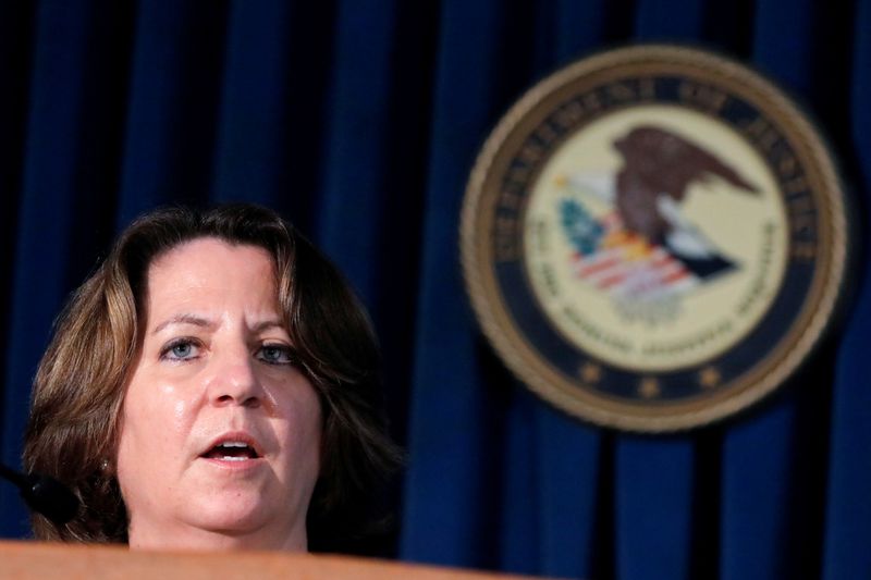 &copy; Reuters. FILE PHOTO: Lisa Monaco, deputy attorney general of the United States, delivers remarks during an announcement of an indictment against nine individuals for various offenses related to firearms trafficking from Georgia to New York City, in Manhattan, New 