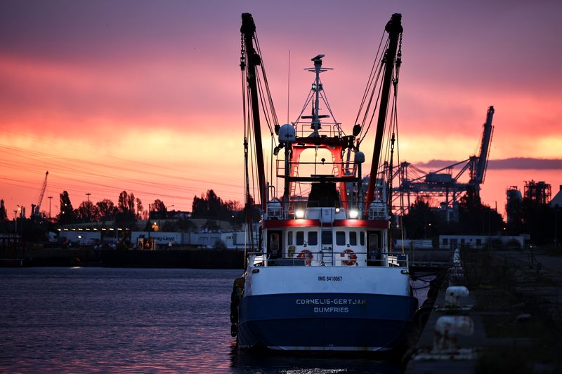 &copy; Reuters. Barco pesqueiro britânico em Le Havre, na França
29/10/2021 REUTERS/Sarah Meyssonnier