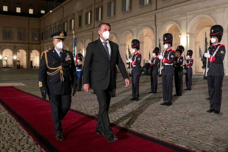 &copy; Reuters. Presidente Jair Bolsonaro durante visita a Roma
29/10/2021
Francesco Ammendola/Presidência italiana/Divulgação via Reuters