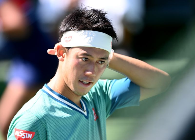 &copy; Reuters. لاعب التنس الياباني كي نيشيكوري في صورة من أرشيف رويترز