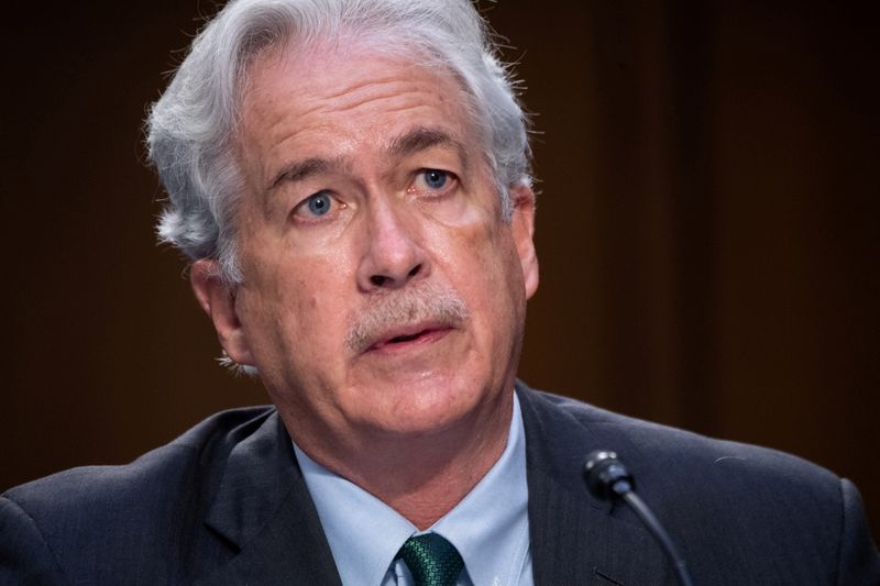 &copy; Reuters. FILE PHOTO: CIA Director William Burns testifies during a Senate Select Committee on Intelligence hearing about worldwide threats, on Capitol Hill in Washington, DC, U.S., April 14, 2021. Saul Loeb/Pool via REUTERS/File Photo