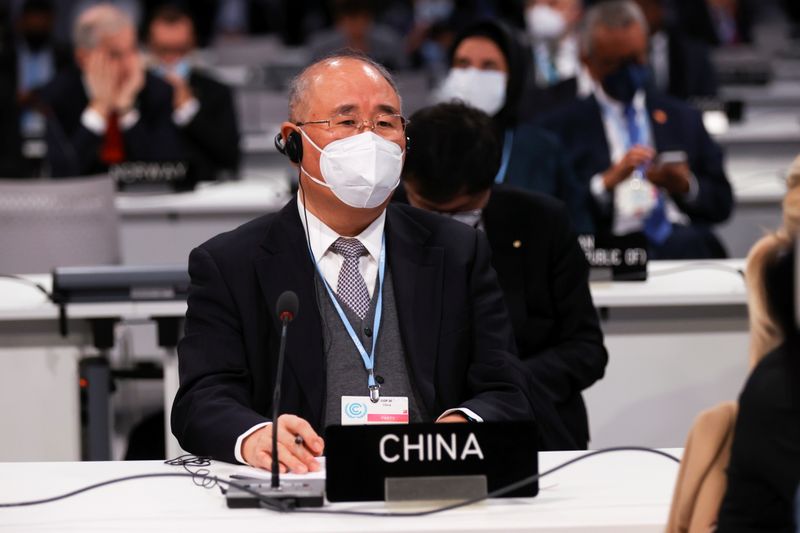 &copy; Reuters. 中国の気候変動担当特使の解振華氏は２日、米中間の緊張にかかわらず、第２６回国連気候変動枠組み条約締約国会議（ＣＯＰ２６）では炭素市場に関する幅広い合意が可能という認識を示