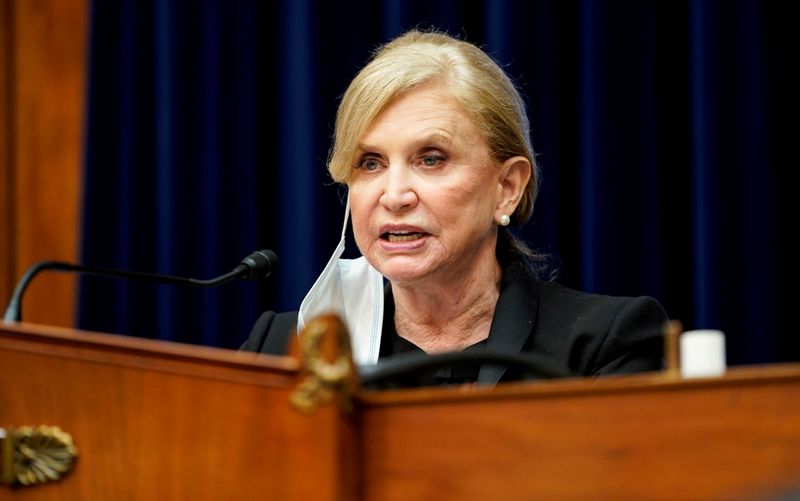 &copy; Reuters. FILE PHOTO: House Oversight and Government Reform Committee Chair Carolyn Maloney (D-NY) presides during a House Oversight and Government Reform Committee hearing to examine a Republican-led Arizona audit of the 2020 presidential election results in Arizo