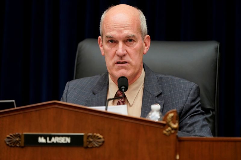 © Reuters. FILE PHOTO: U.S. Representative Rick Larsen speaks during a hearing on Capitol Hill in Washington, U.S., May 15, 2019. REUTERS/Joshua Roberts/File Photo